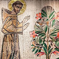 Mosaik des heiligen Franziskus