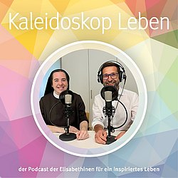 Podcast-Cover mit Sr. Helena Fürst und Michael Etlinger